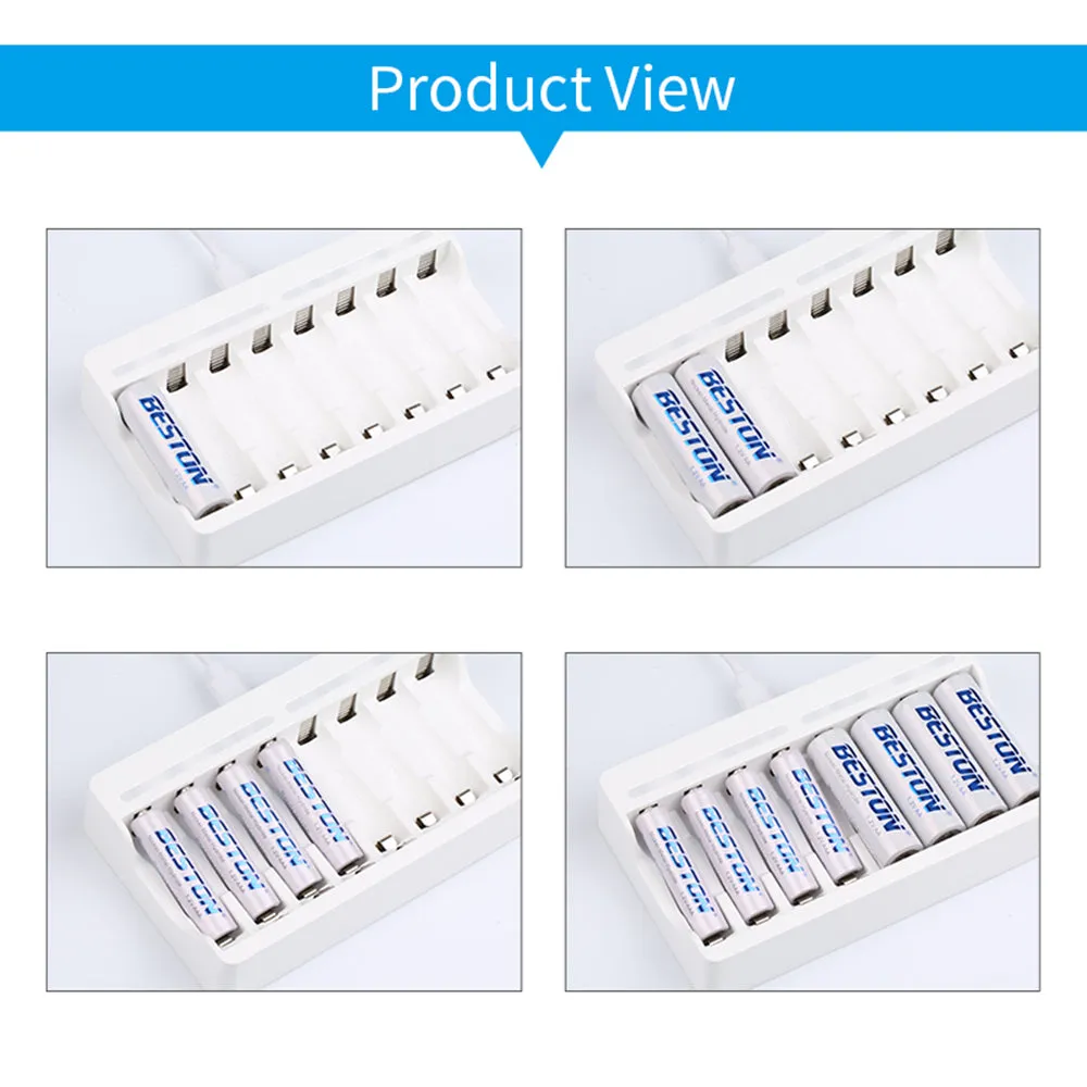 C9010 8 Channel Smart Fast Beston   AA AAA Rechargeable Charger USB Charger