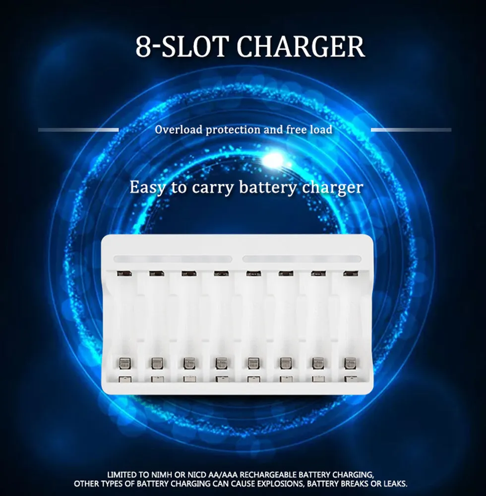C9010 8 Channel Smart Fast Beston   AA AAA Rechargeable Charger USB Charger