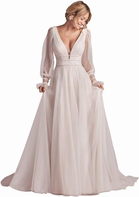 Cadoly Mermaid Wedding Dresses for Bride 2025 Long Sleeve Satin Lace Appliques Simple Boho Beach Bridal Gown