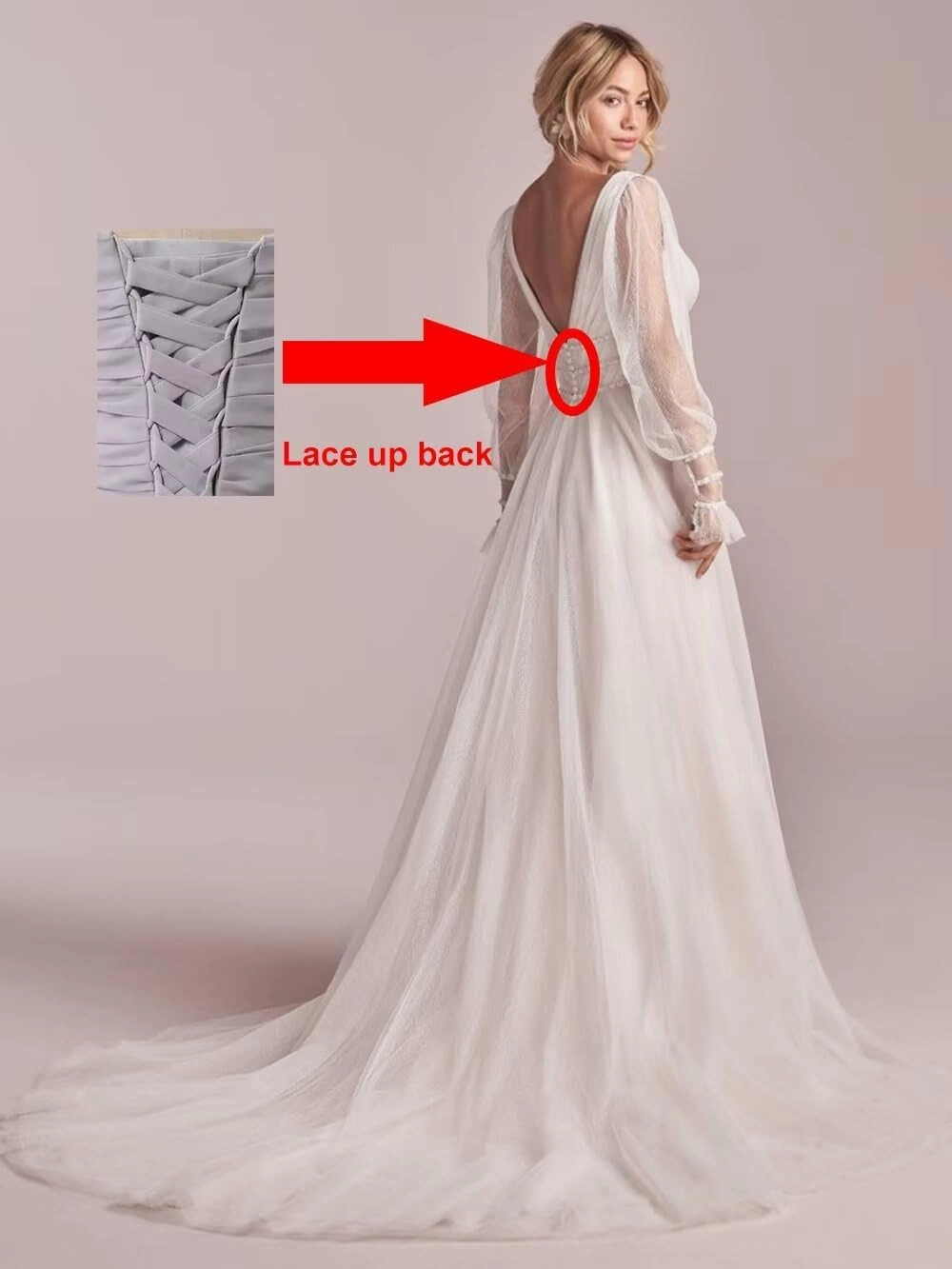 Cadoly Mermaid Wedding Dresses for Bride 2025 Long Sleeve Satin Lace Appliques Simple Boho Beach Bridal Gown