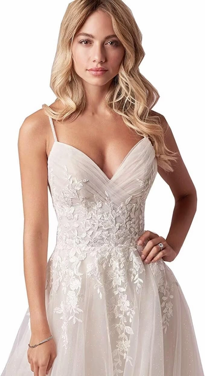 Cadoly Wedding Dresses for Bride 2025 Tulle Lace Applique Ball Gown A-line Modest White Bridal Gown with Sleeves