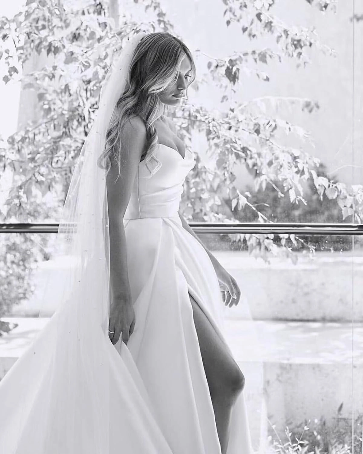 Cadoly Wedding Dresses for Bride 2025 Tulle Lace Applique Ball Gown A-line Modest White Bridal Gown with Sleeves