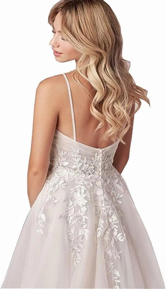 Cadoly Wedding Dresses for Bride 2025 Tulle Lace Applique Ball Gown A-line Modest White Bridal Gown with Sleeves