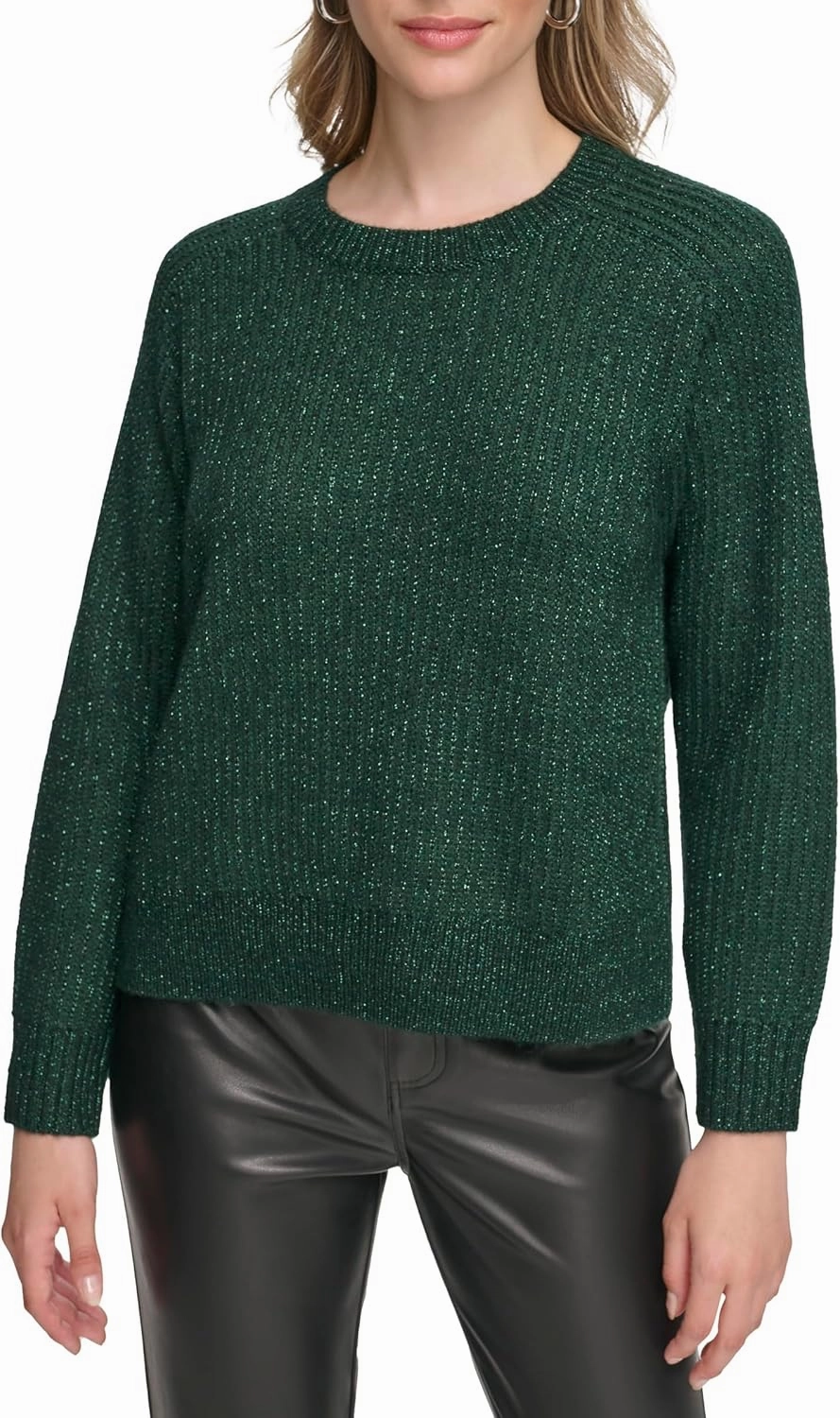 Calvin Klein Women's Pull on Crew Neck Sweater with Lurex