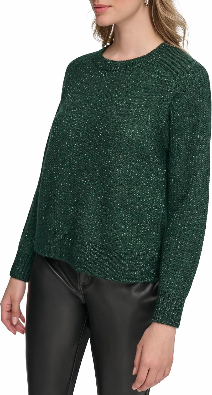 Calvin Klein Women's Pull on Crew Neck Sweater with Lurex