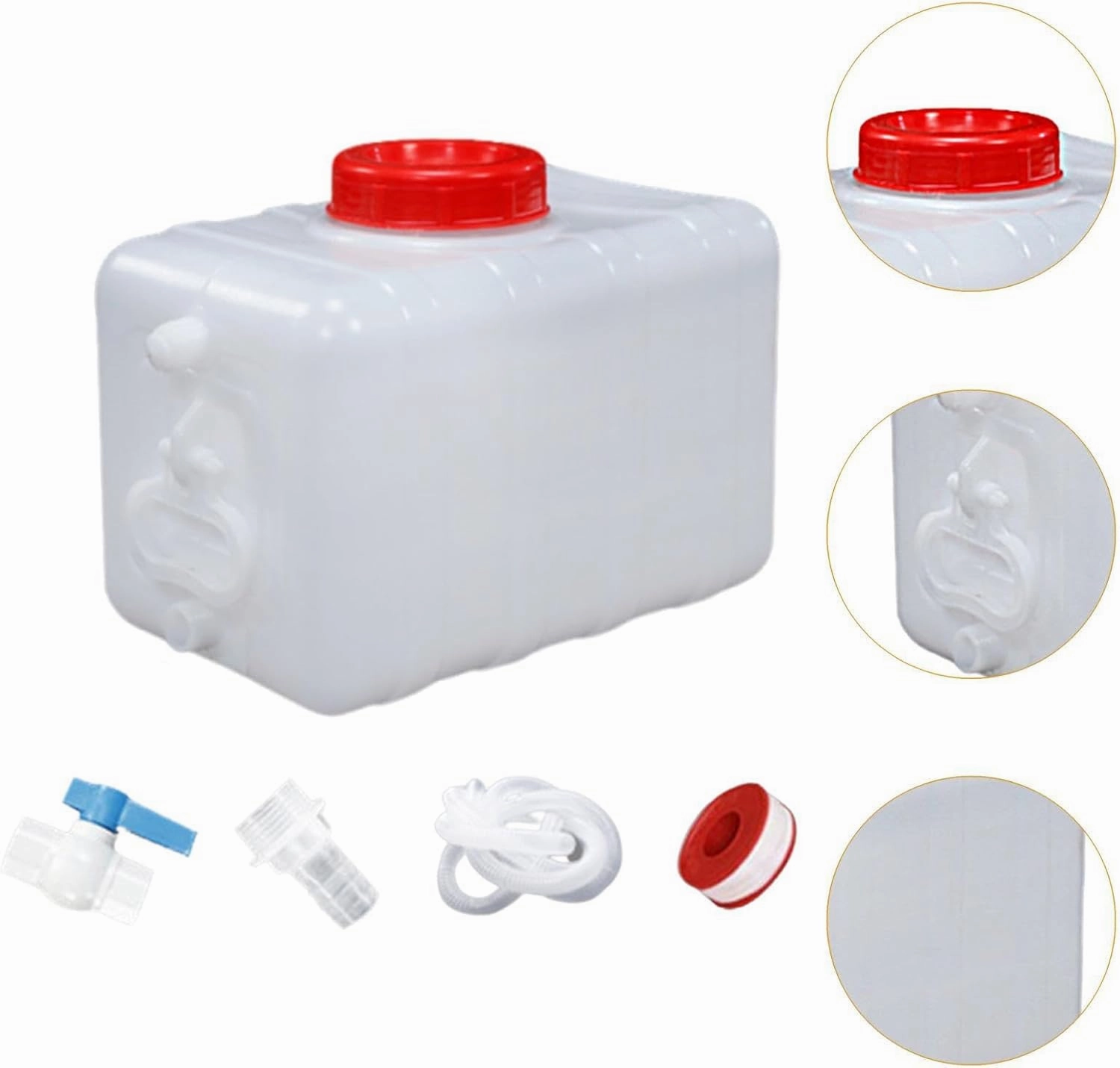 Camping Water Jug Outdoor Water Bucket Portable Water Tank Rectangular Water Container for Hiking Traveling Camping Picnic RV