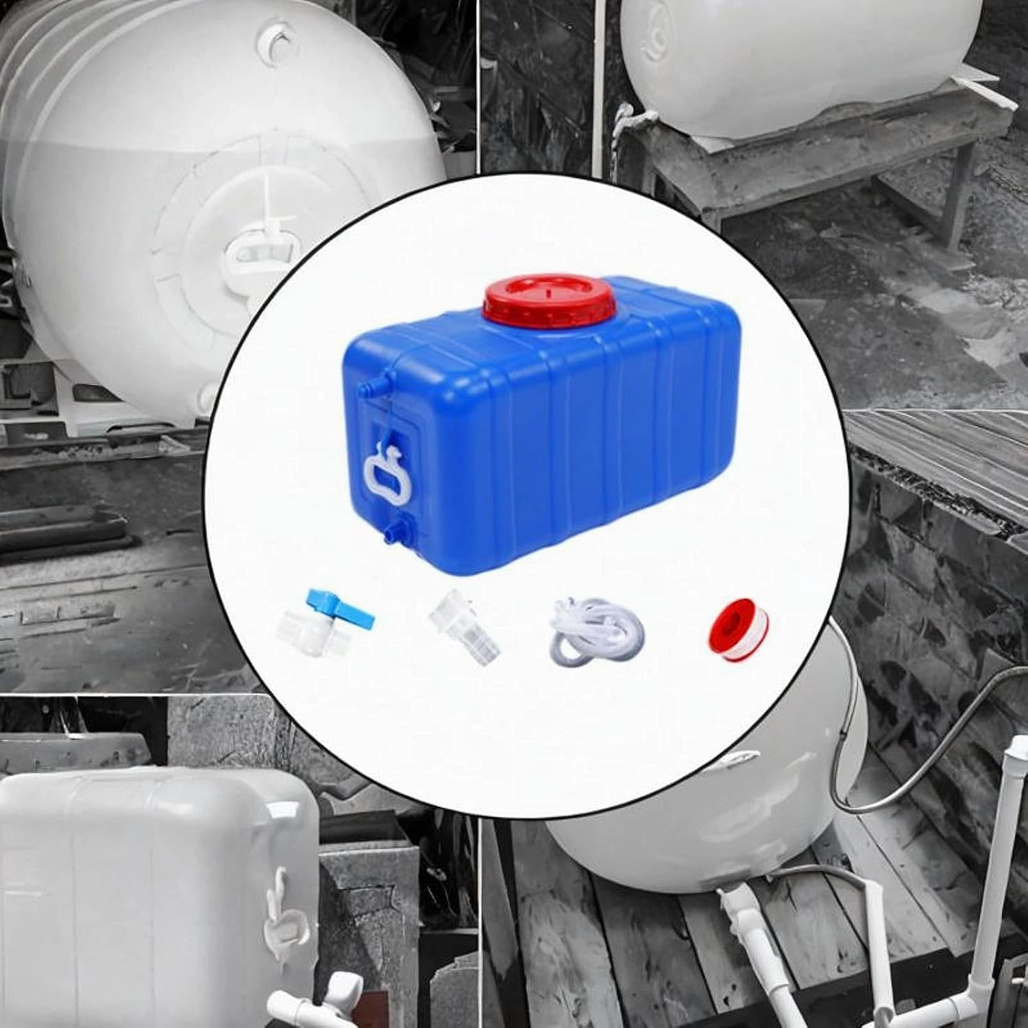 Camping Water Storage Tank Water Container Leakproof Storage Barrel, 50L
