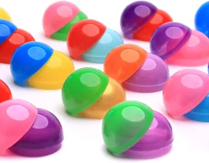 Capsule Vending Machine Colored Round Capsules Empty 100 pcs 1.26 inch - Gumball Machine Capsules Bulk Party Favor Containers - Easter Basket Stuffers Gifts Pinata Stuffers DIY Craft Supplies