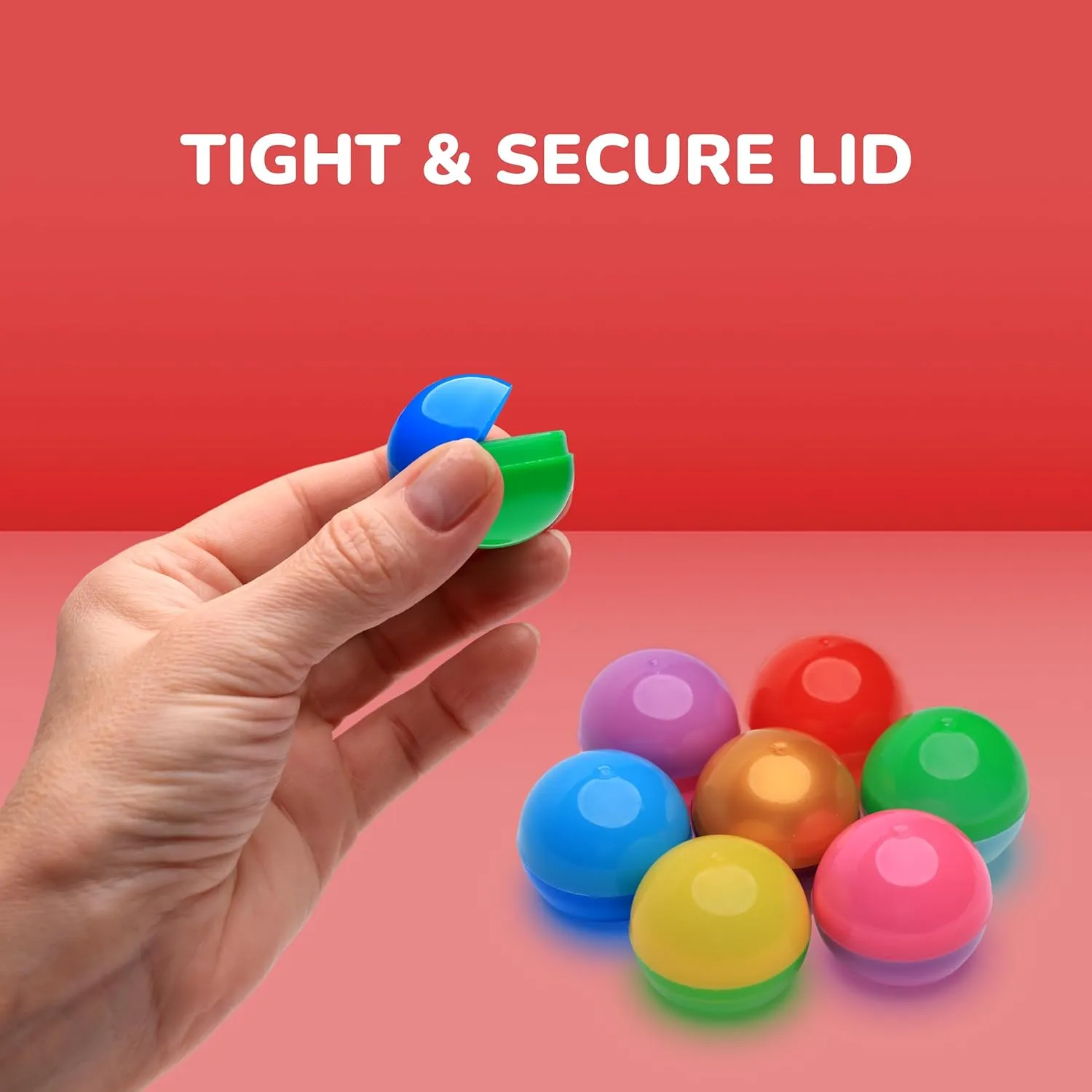 Capsule Vending Machine Colored Round Capsules Empty 100 pcs 1.26 inch - Gumball Machine Capsules Bulk Party Favor Containers - Easter Basket Stuffers Gifts Pinata Stuffers DIY Craft Supplies