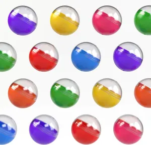 Capsule Vending Machine Translucent Round Capsules Empty 100 pcs 1.1 inch - Gumball Machine Capsules Bulk Party Favors Containers - Easter Basket Stuffers Gifts Pinata Stuffers DIY Craft Supplies