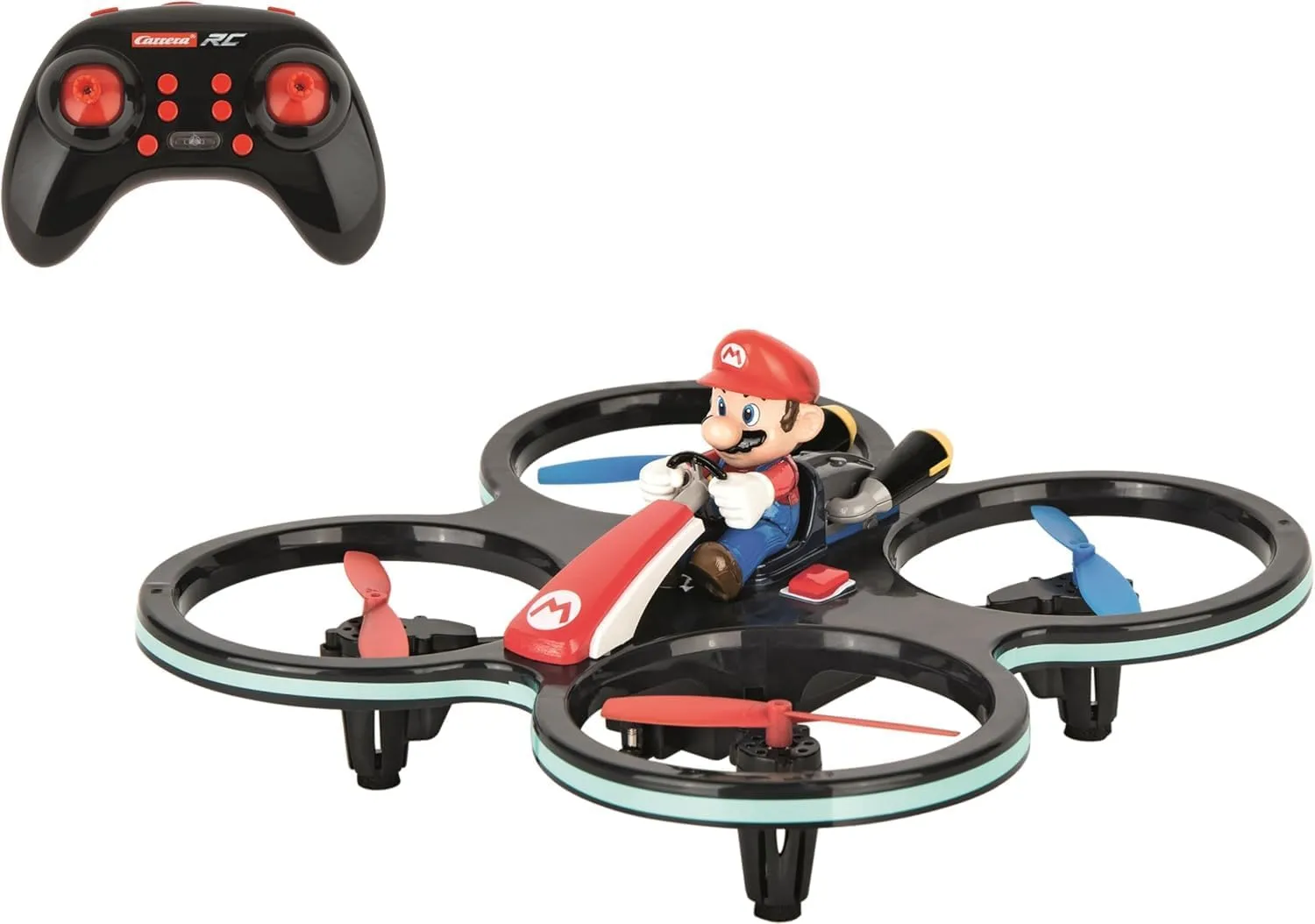 Carrera RC - Officially Licensed Mario Kart Mini Mario-Copter 2.4GHz Rechargeable Remote Control Helicopter Drone Toy Easy to Fly