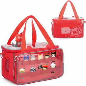 Carrying Case for Toniebox, Tonie Characters Figures, Toniebox Starter Set Headphones Charging Station Bag (Red)