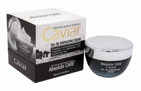 CAVIAR 50  RE-ENERGIZING CREAM with pure Hyaluronic Acid, Vitamin E, Shea Butter, Olive Oil 1.69 FL OZ
