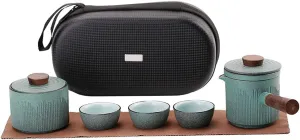 Ceramic Teapots Cups Tea Sets Portable Travel Bag Tea Ceremony Decoration Accessories