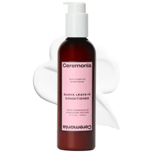 Ceremonia Guava Leave-In Conditioner Deep Hydration Repair Cream with Tamarind and Avocado, 6.7 Fl Oz | 200 mL