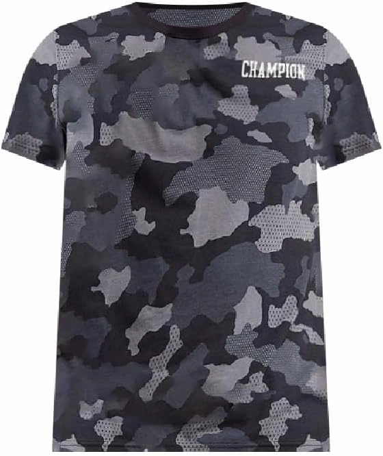 Champion Men's Short-Sleeve Classic Camo Tee/T-Shirt (MESH CAMO Neutral Grey) (as1, Alpha, s, Regular, Regular)