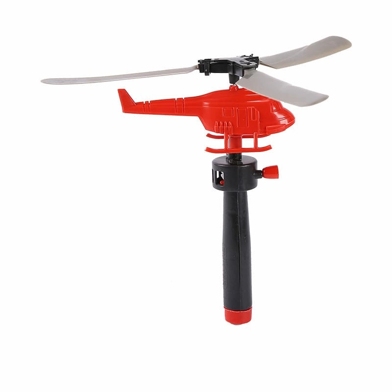 Children's Educational Pull String Powered Helicopter Classic Outdoor Bamboo Dragonfly Toy