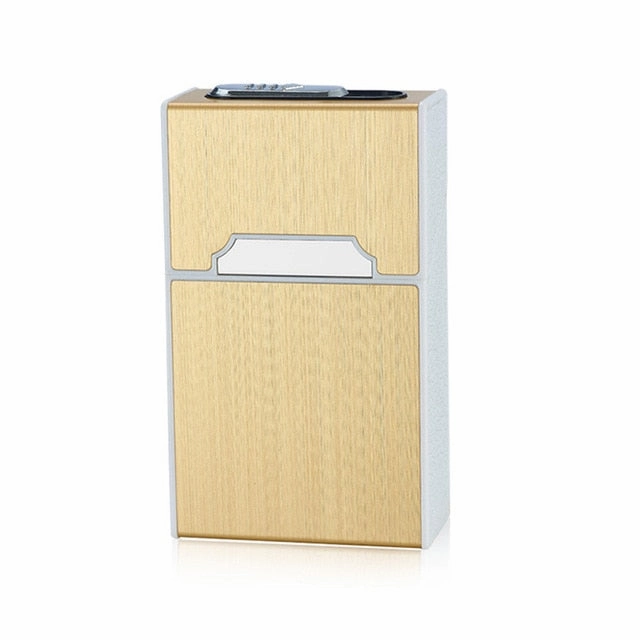 Cigarette Case USB Charging Box Charging Cigarette Windproof Lighter for Smoking Metal Cigarette Case Rechargeable Boxes