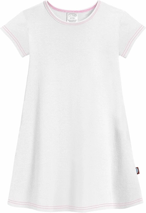 City Threads Made in USA Baby Girls' Cotton Short Sleeve Cover Up Dress for Sensitive Skin SPD Sensory Friendly