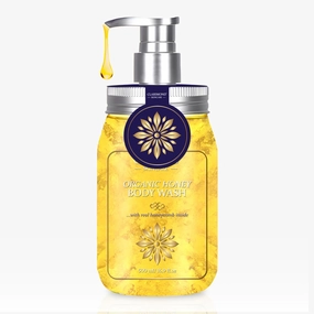 Clarimond Artisanal Honey Body Wash with Royal Jelly, Honeycomb & Propolis, Aloe Vera & Rosemary extract for Deep Nourishment & Rich Foaming Exfoliation, Paraben & Sulfate Free,