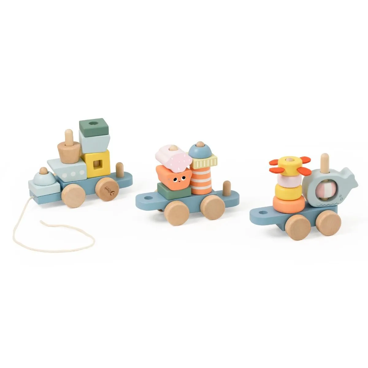 Classic World Wooden Pull Train (Ocean)