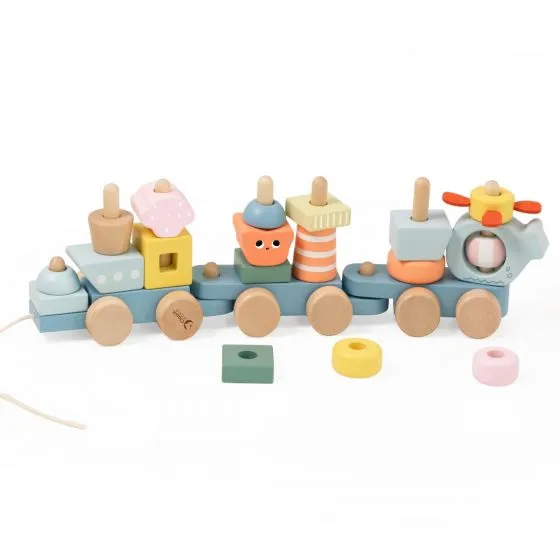 Classic World Wooden Pull Train (Ocean)