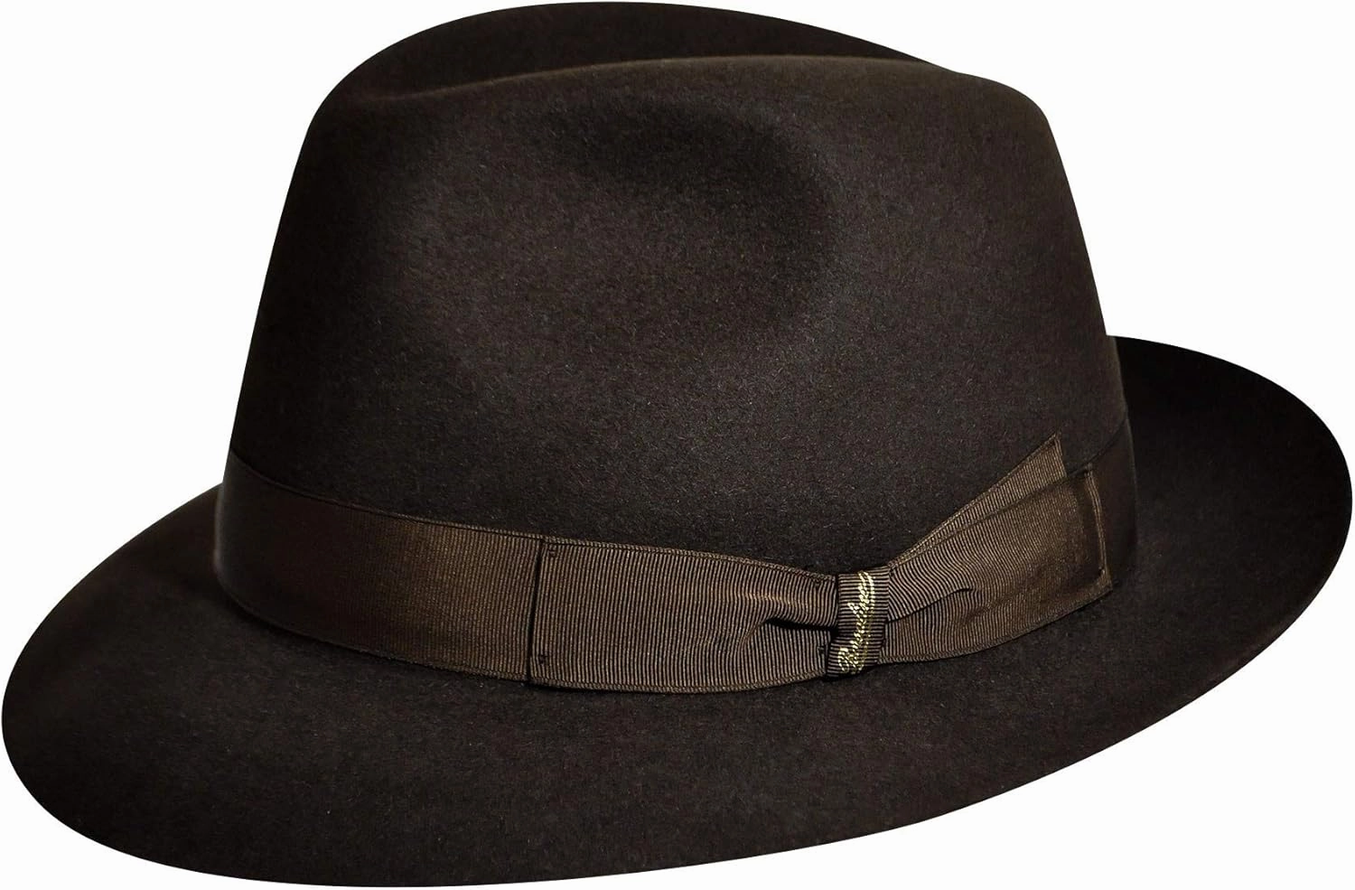 Classic Fur Felt Fedora Dark Brown