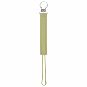 Classic Olive Green All Silicone One Piece Pacifier Clip