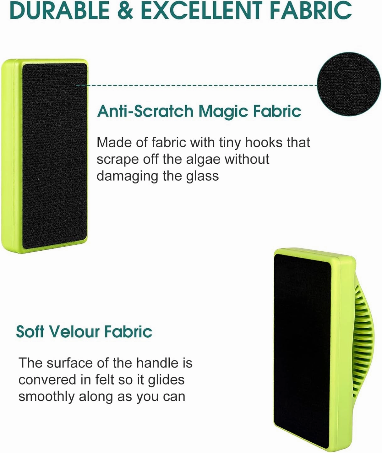 Cleaning Supplies - XL Magnetic Aquarium Glass Cleaner Brush with Handle
