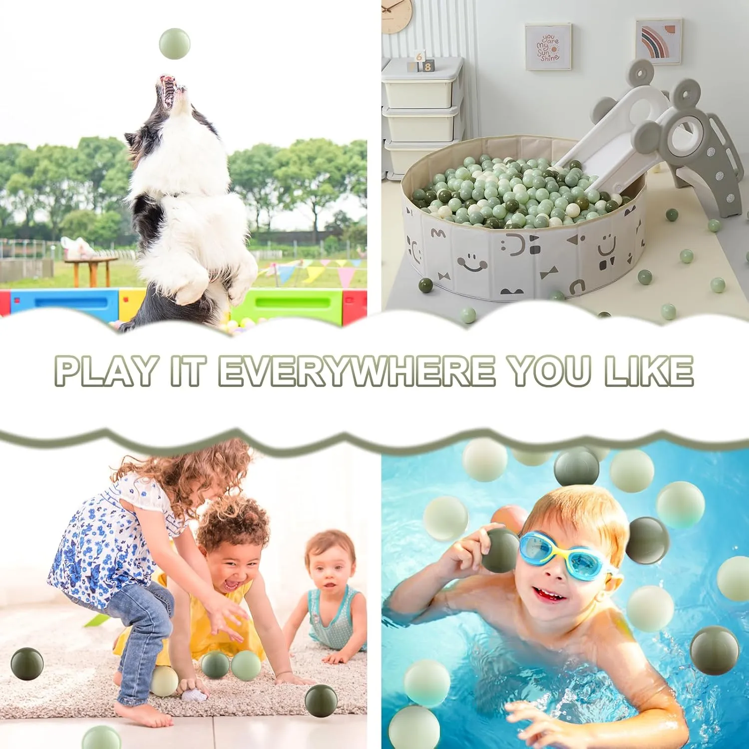 Clear Ball Pit Balls - Crush Proof Plastic Toy Balls for Boys and Girls