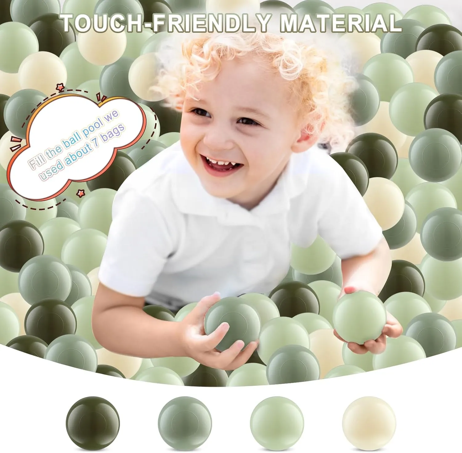 Clear Ball Pit Balls - Crush Proof Plastic Toy Balls for Boys and Girls