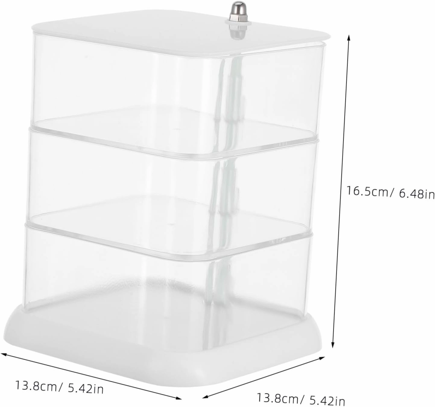 Clear Rotatable Jewelry Organizer Multi Transparent Storage Box for Earrings Hair Ties and Accessories Stylish Jewelry Container for Dressing Tables and Bathrooms
