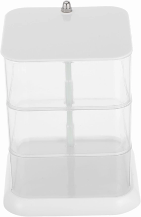 Clear Rotatable Jewelry Organizer Multi Transparent Storage Box for Earrings Hair Ties and Accessories Stylish Jewelry Container for Dressing Tables and Bathrooms