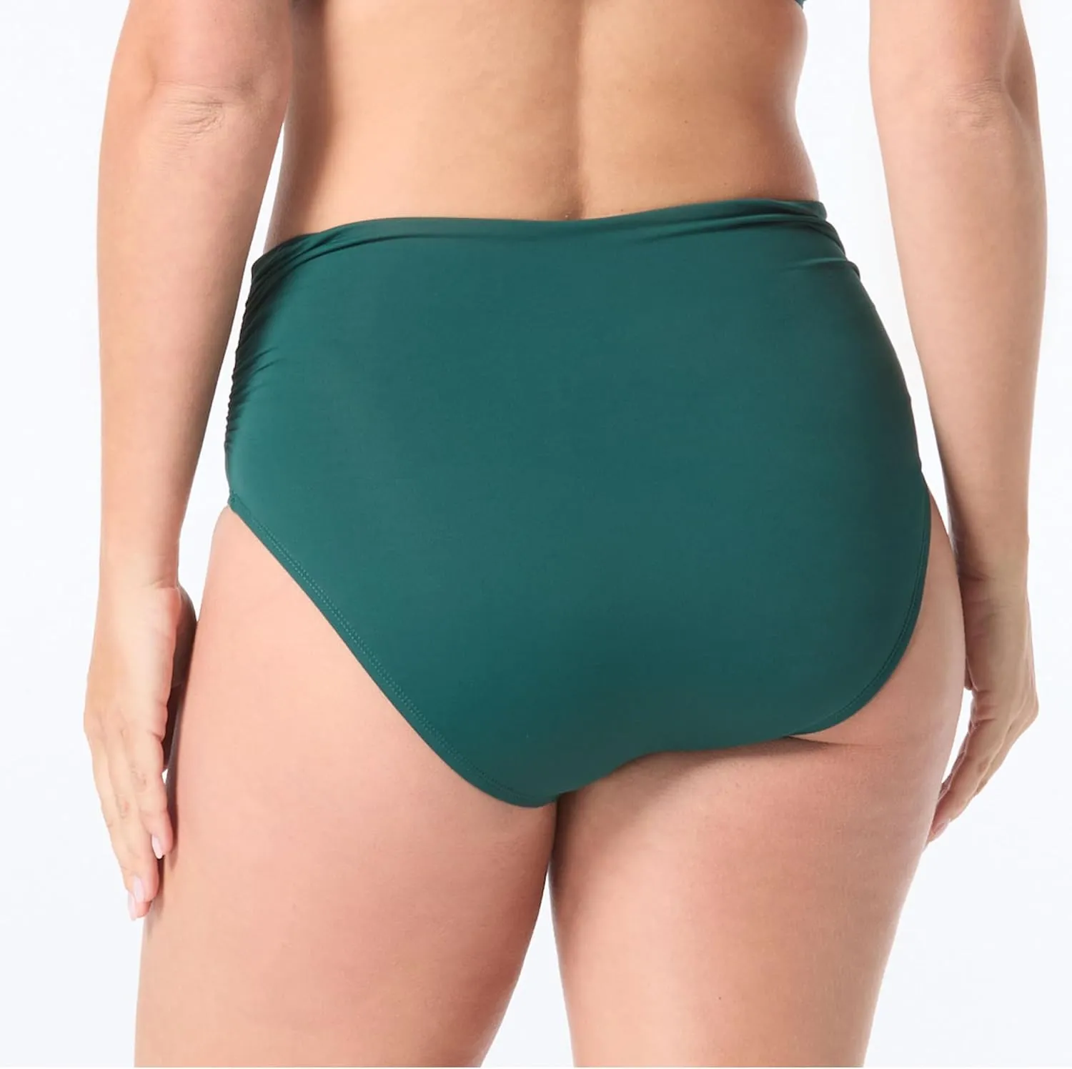 COCO REEF Impulse High Waisted Bikini Bottoms for Women – Full Coverage Swimwear with Mesh Ruching for Flattering Fit