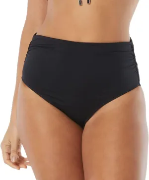COCO REEF Impulse High Waisted Bikini Bottoms for Women – Full Coverage Swimwear with Mesh Ruching for Flattering Fit