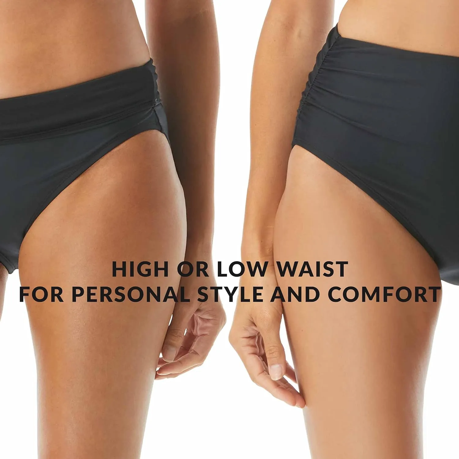 COCO REEF Impulse High Waisted Bikini Bottoms for Women – Full Coverage Swimwear with Mesh Ruching for Flattering Fit
