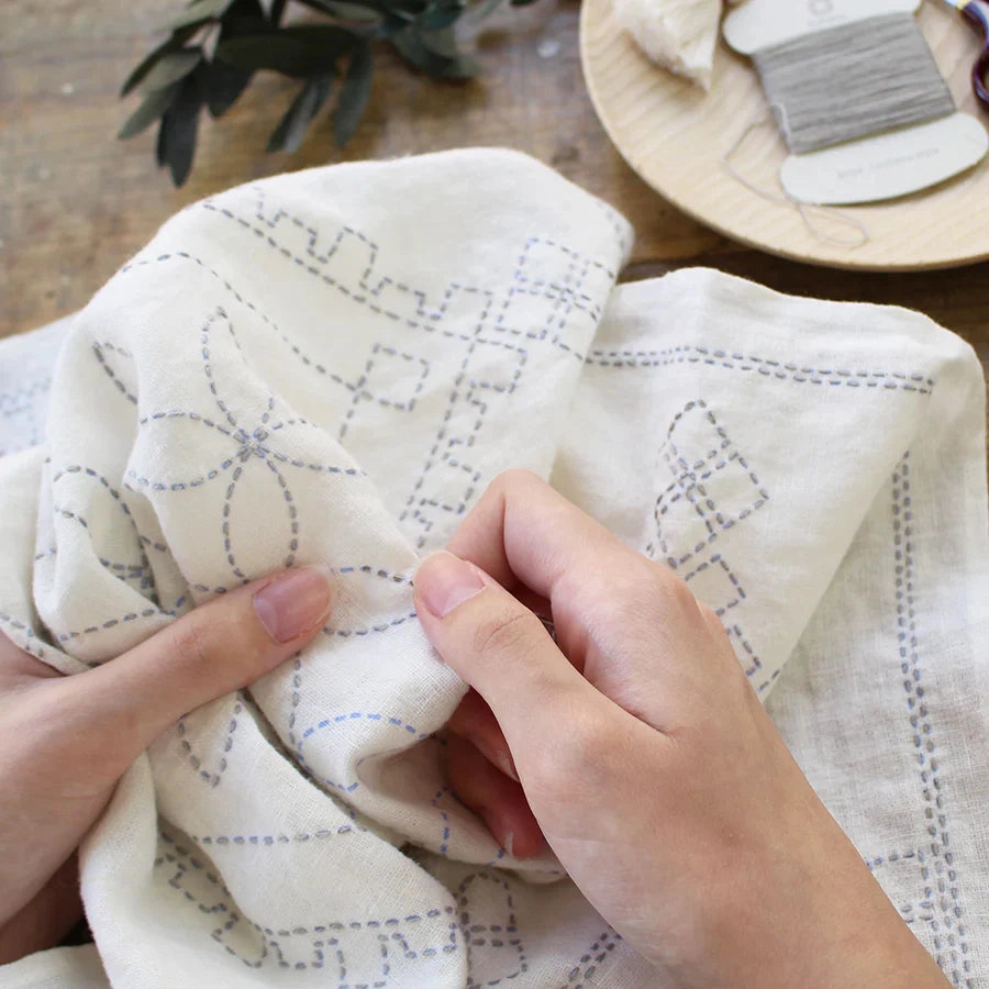 Cohana Linen Cloth Sashiko - Natural