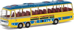 Corgi Diecast Model Cars - CC42419 The Beatles - Magical Mystery Tour Bus - 1:76 Pre-Built Model Vehicles Toy, Classic Metal Die Cast Collectible, Auto Toys Models for Adults - Yellow