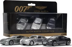 Corgi Diecast Model Cars - TY99284 James Bond Aston Martin Collection - Fit The Box Pre-Built Model Vehicles Toy, Classic Metal Die Cast Collectible, Auto Toys Models for Adults - Silver