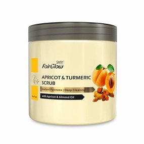 CORLIN FAIRGLOW Apricot & Turmeric Scrub 800g | Instant Glow, Deep Cleaning, with Apricot & Almond Oil | Face & Body | For Men & Women - Scrub For Face Tan Removal