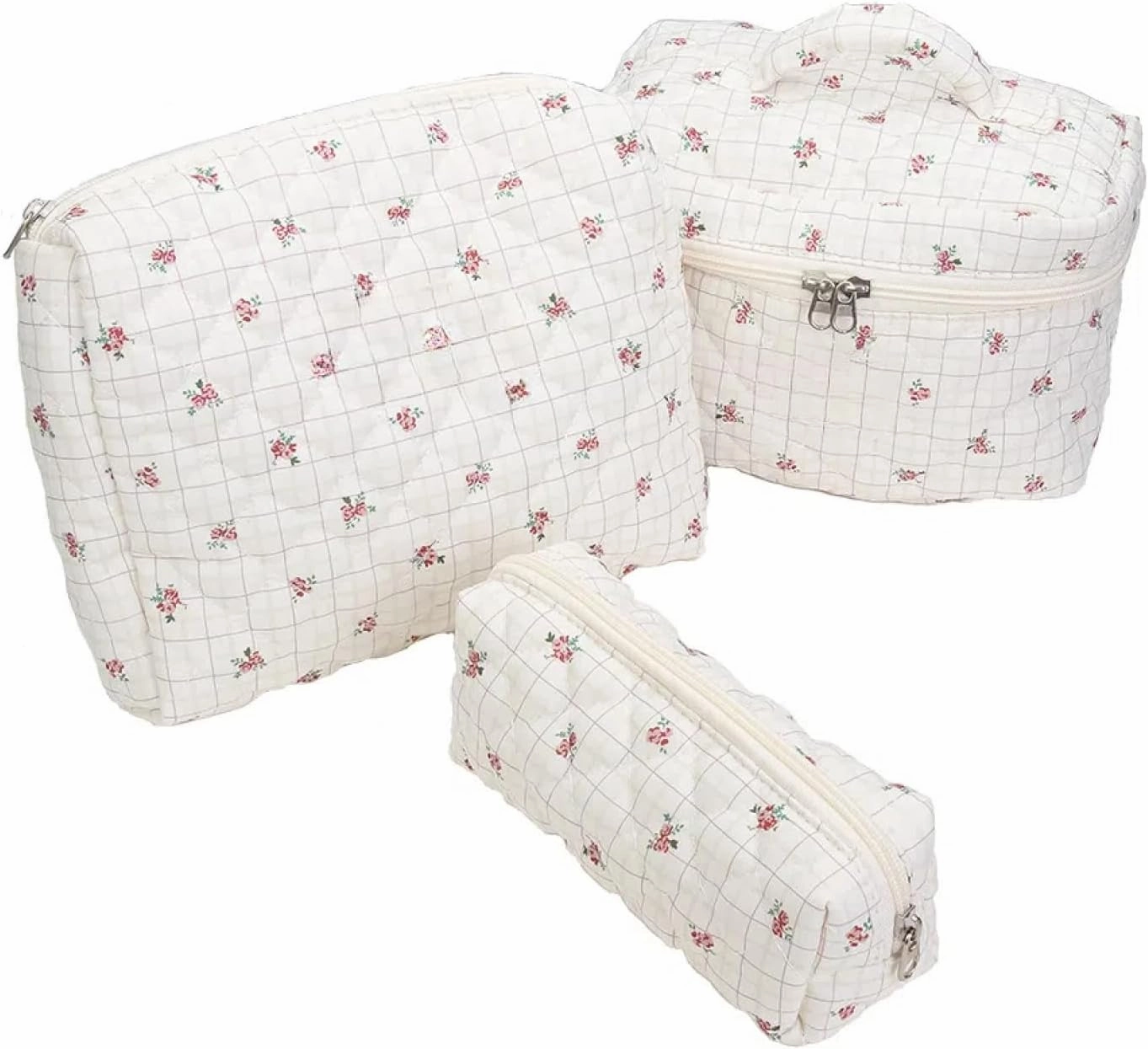 Cotton cosmetic bag niche portable toiletry storage bag three-piece set