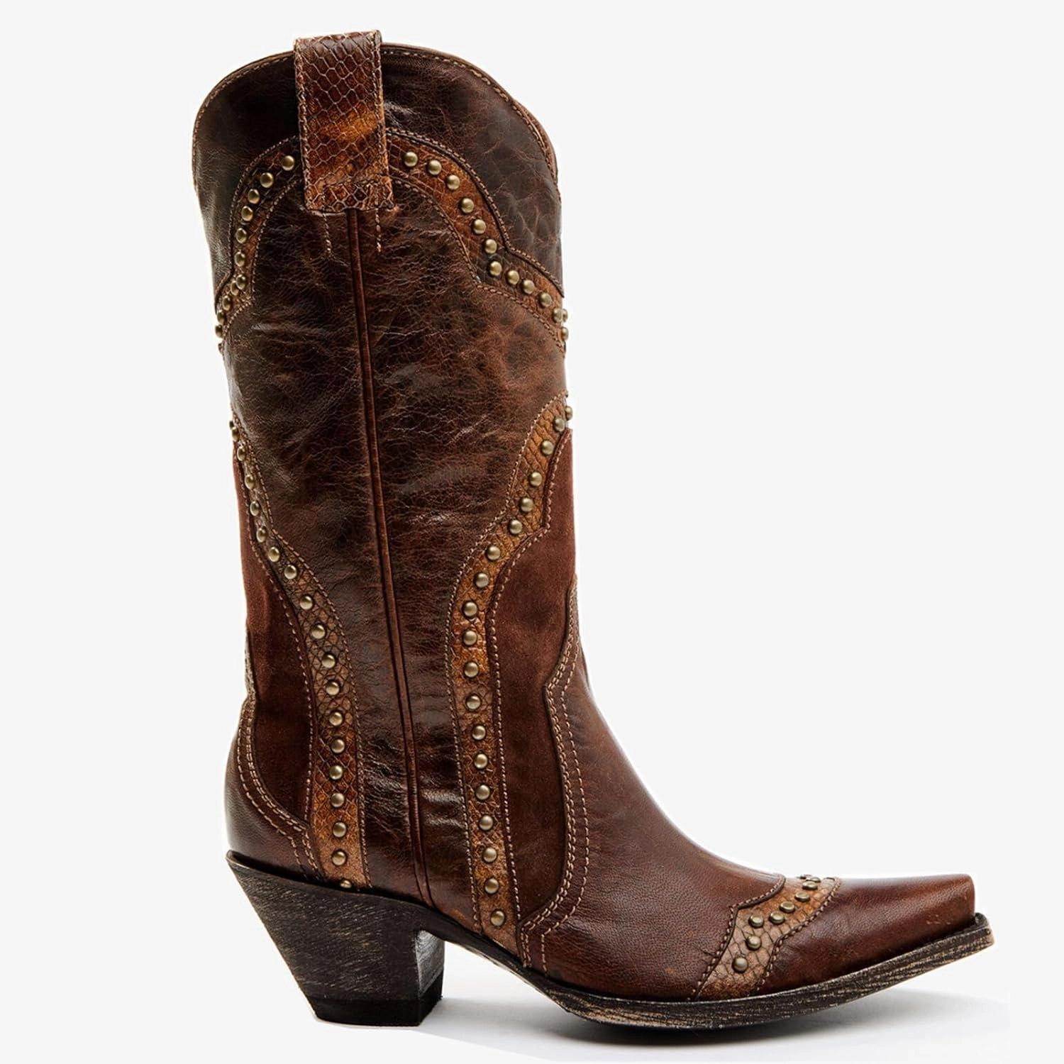 Cowboy Boots for Women Western Boots Cowgirl Ladies Pointed Toe Pull On Mid Calf Classic Fashion Dress Retro Boots