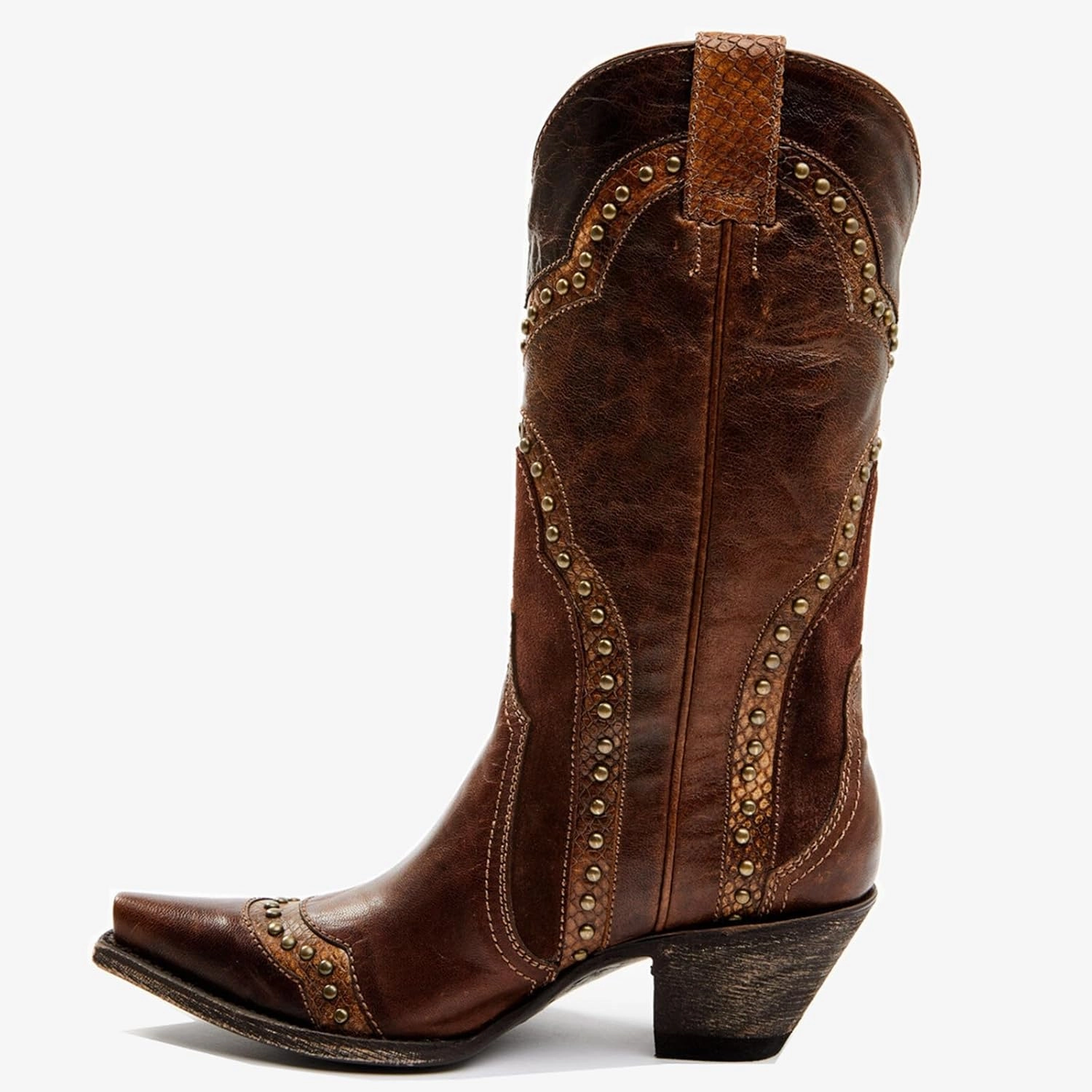 Cowboy Boots for Women Western Boots Cowgirl Ladies Pointed Toe Pull On Mid Calf Classic Fashion Dress Retro Boots