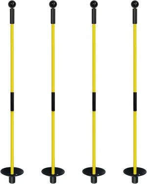 Crestgolf 4PCS Golf Flagstick   Mini Flags for Yard, 3 Feet & 8x6 Inch，Portable Design, Upgraded Dual-Layer 420D Nylon, Flag Stick & Pin Flags for Practice Putting Green