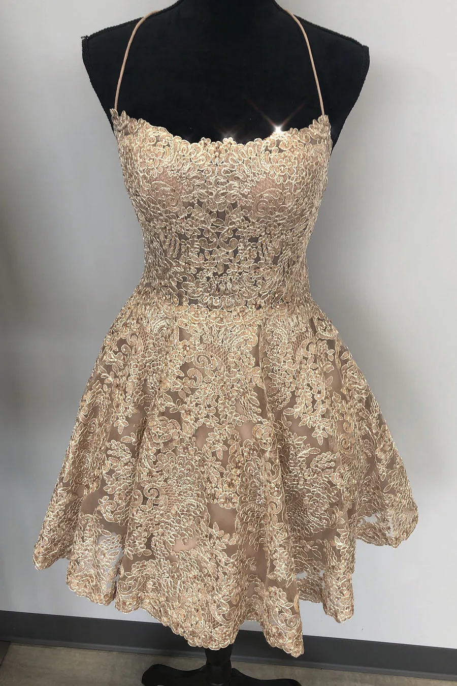 Criss Homecoming Dress Cross Lace Sky Blue Short Party Cocktail Dress