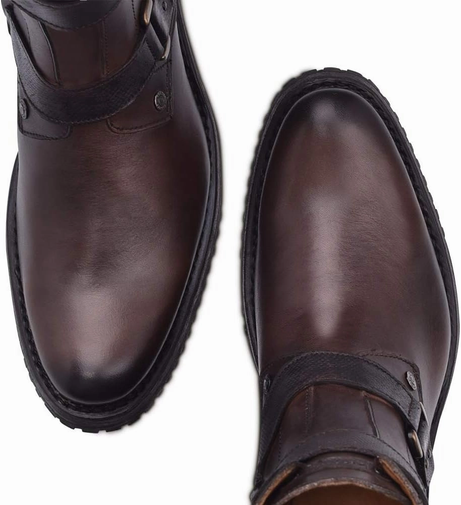 Cuadra Men's Boot in Genuine Leather with Zipper Brown