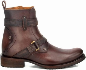 Cuadra Men's Boot in Genuine Leather with Zipper Brown