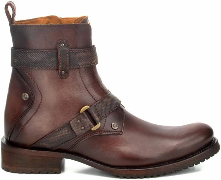 Cuadra Men's Boot in Genuine Leather with Zipper Brown