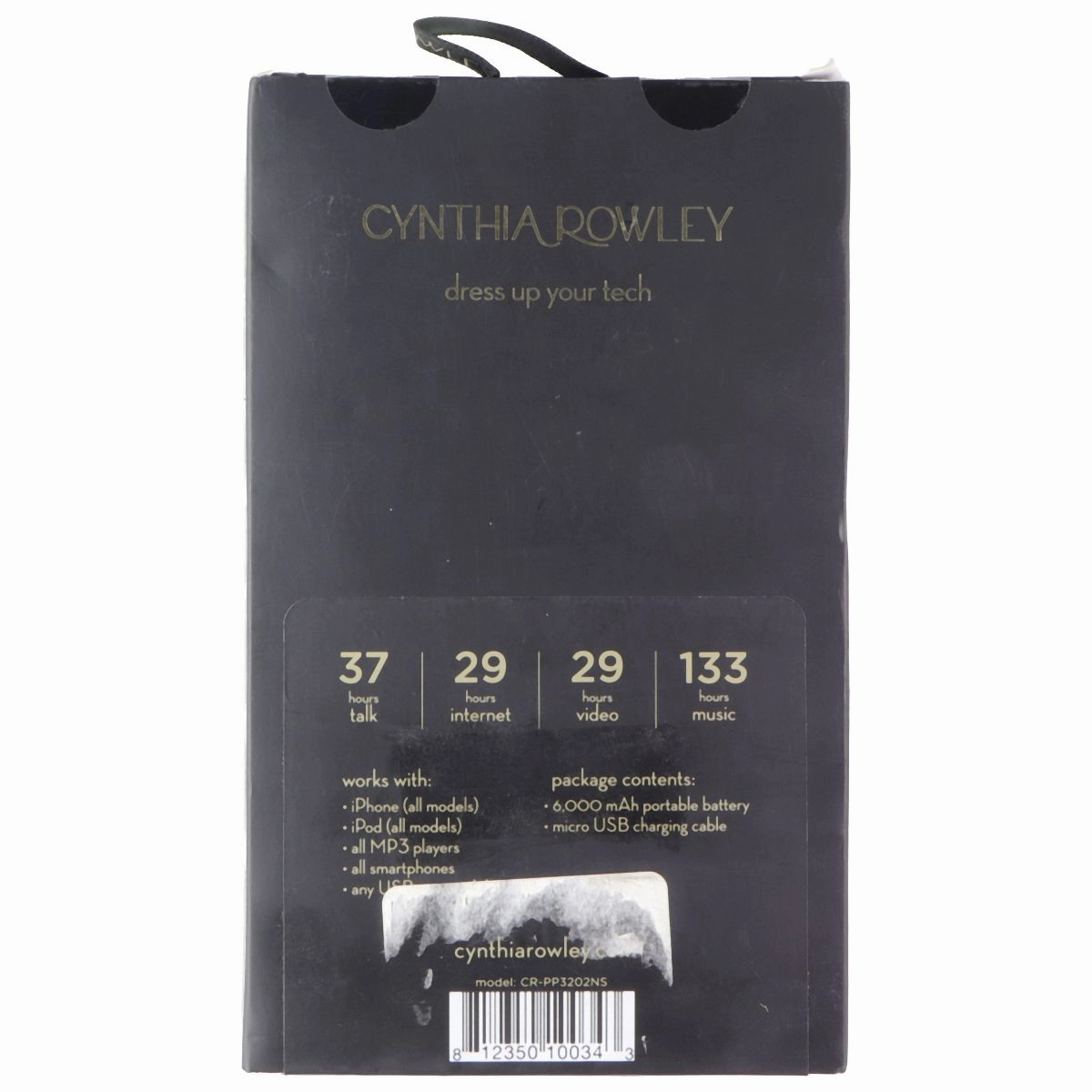 Cynthia Rowley 6000mAh Rechargeable Battery with Micro USB Cable - Teal Splatter