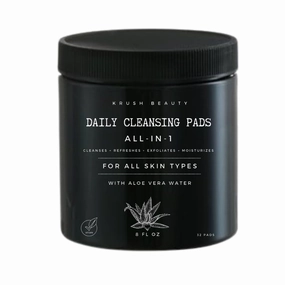Daily Cleansing Pads, All-in-1 Makeup Remover and Skin Cleanser, 60 Count